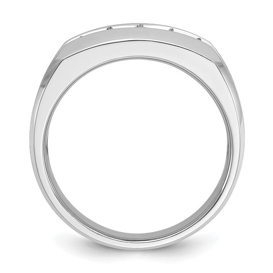 IBGoodman Men's Polished and Satin 5-Stone 1/2 Carat AA Quality Diamond Ring - WBC