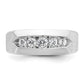 IBGoodman Men's Polished and Satin 5-Stone 1/2 Carat AA Quality Diamond Ring - WBC