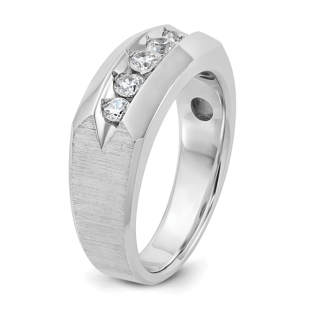 IBGoodman Men's Polished and Satin 5-Stone 1/2 Carat AA Quality Diamond Ring - WBC