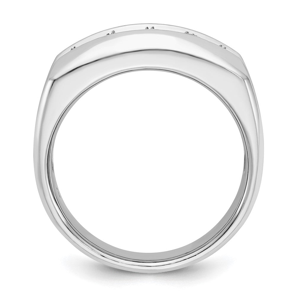 IBGoodman Men's Polished and Satin 5-Stone 1 Carat AA Quality Diamond Ring - WBC