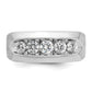 IBGoodman Men's Polished and Satin 5-Stone 1 Carat AA Quality Diamond Ring - WBC