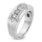 IBGoodman Men's Polished and Satin 5-Stone 1 Carat AA Quality Diamond Ring - WBC