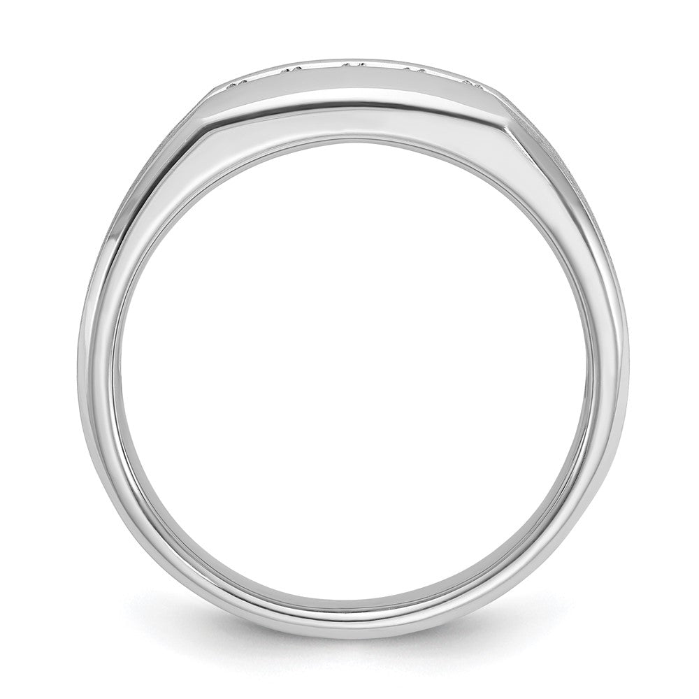 IBGoodman Men's Polished and Satin 5-Stone 1/4 Carat AA Quality Diamond Ring - WBC
