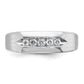 IBGoodman Men's Polished and Satin 5-Stone 1/4 Carat AA Quality Diamond Ring - WBC