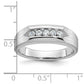 IBGoodman Men's Polished and Satin 5-Stone 1/4 Carat AA Quality Diamond Ring - WBC