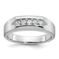 IBGoodman Men's Polished and Satin 5-Stone 1/4 Carat AA Quality Diamond Ring - WBC