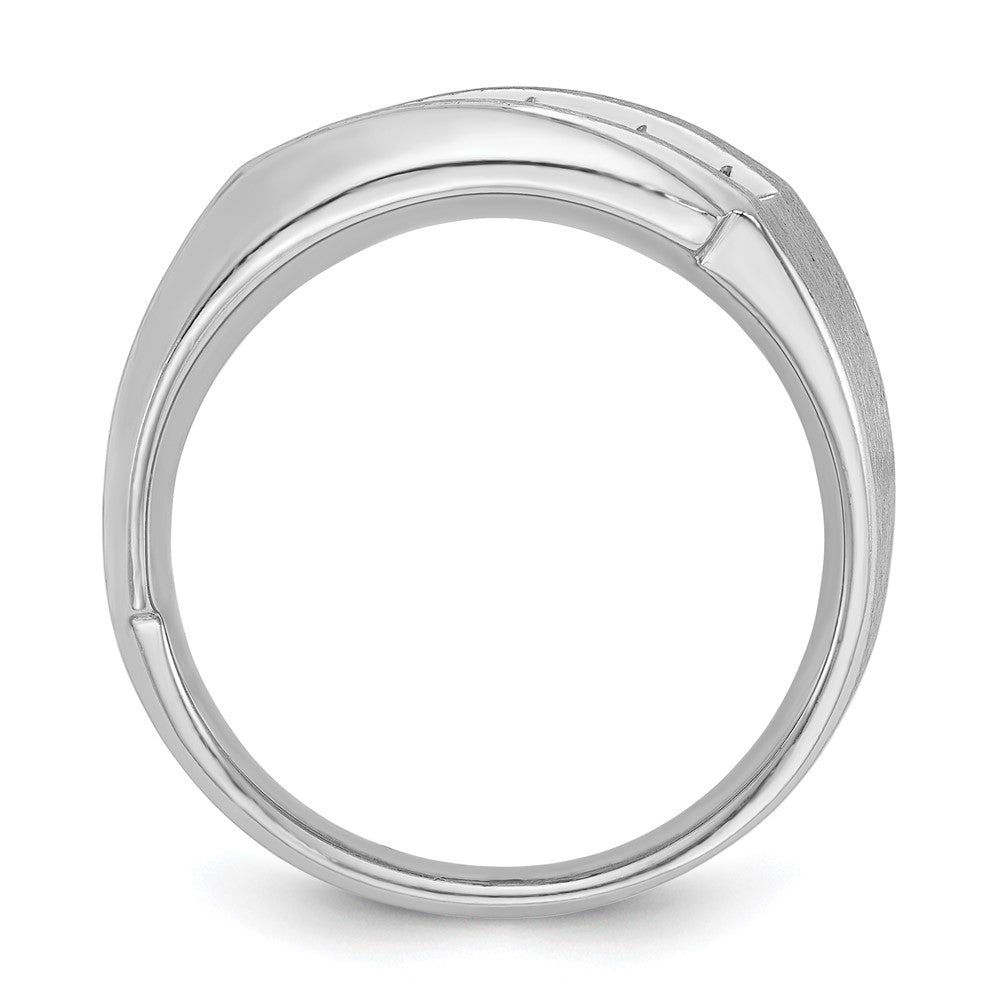 IBGoodman Men's Polished and Satin 5-Stone 1/2 Carat AA Quality Diamond Ring - WBC