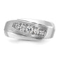 IBGoodman Men's Polished and Satin 5-Stone 1/2 Carat AA Quality Diamond Ring - WBC