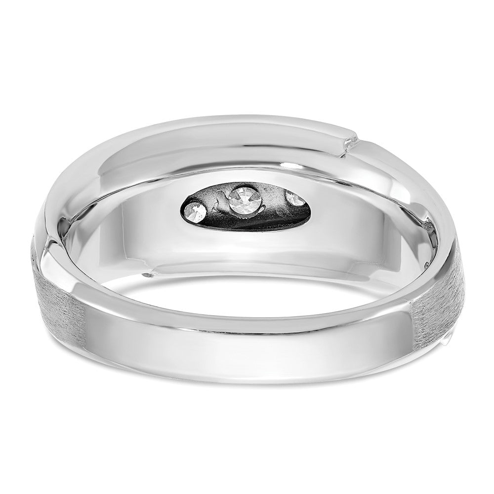 IBGoodman Men's Polished and Satin 5-Stone 1/2 Carat AA Quality Diamond Ring - WBC
