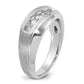 IBGoodman Men's Polished and Satin 5-Stone 1/2 Carat AA Quality Diamond Ring - WBC