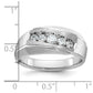 IBGoodman Men's Polished and Satin 5-Stone 1/2 Carat AA Quality Diamond Ring - WBC