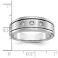 IB Goodman Mens Polished/Antiqued/Satin 1/6 carat Diamond 3-Stone Complete Ring - WBC