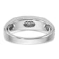 IBGoodman Men's Polished Satin and Grooved 1/4 Carat AA Quality Diamond 5-Stone Ring - WBC