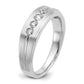 IBGoodman Men's Polished Satin and Grooved 1/4 Carat AA Quality Diamond 5-Stone Ring - WBC