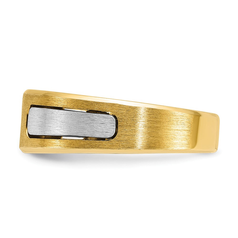 IB Goodman Two-tone Mens Polished and Satin 1/10 carat Diamond Complete Ring - WBC