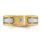 IB Goodman Two-tone Mens Polished and Satin 1/10 carat Diamond Complete Ring - WBC