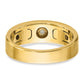 IB Goodman Two-tone Mens Polished and Satin 1/10 carat Diamond Complete Ring - WBC