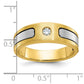 IB Goodman Two-tone Mens Polished and Satin 1/10 carat Diamond Complete Ring - WBC