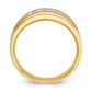 IB Goodman Two-tone Mens Polished and Satin 1/4 carat Diamond 3-Stone Complete Ring - WBC