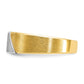 IB Goodman Two-tone Mens Polished and Satin 1/20 carat Diamond Complete Ring - WBC