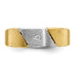 IB Goodman Two-tone Mens Polished and Satin 1/20 carat Diamond Complete Ring - WBC