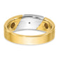 IB Goodman Two-tone Mens Polished and Satin 1/20 carat Diamond Complete Ring - WBC