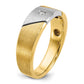 IB Goodman Two-tone Mens Polished and Satin 1/20 carat Diamond Complete Ring - WBC