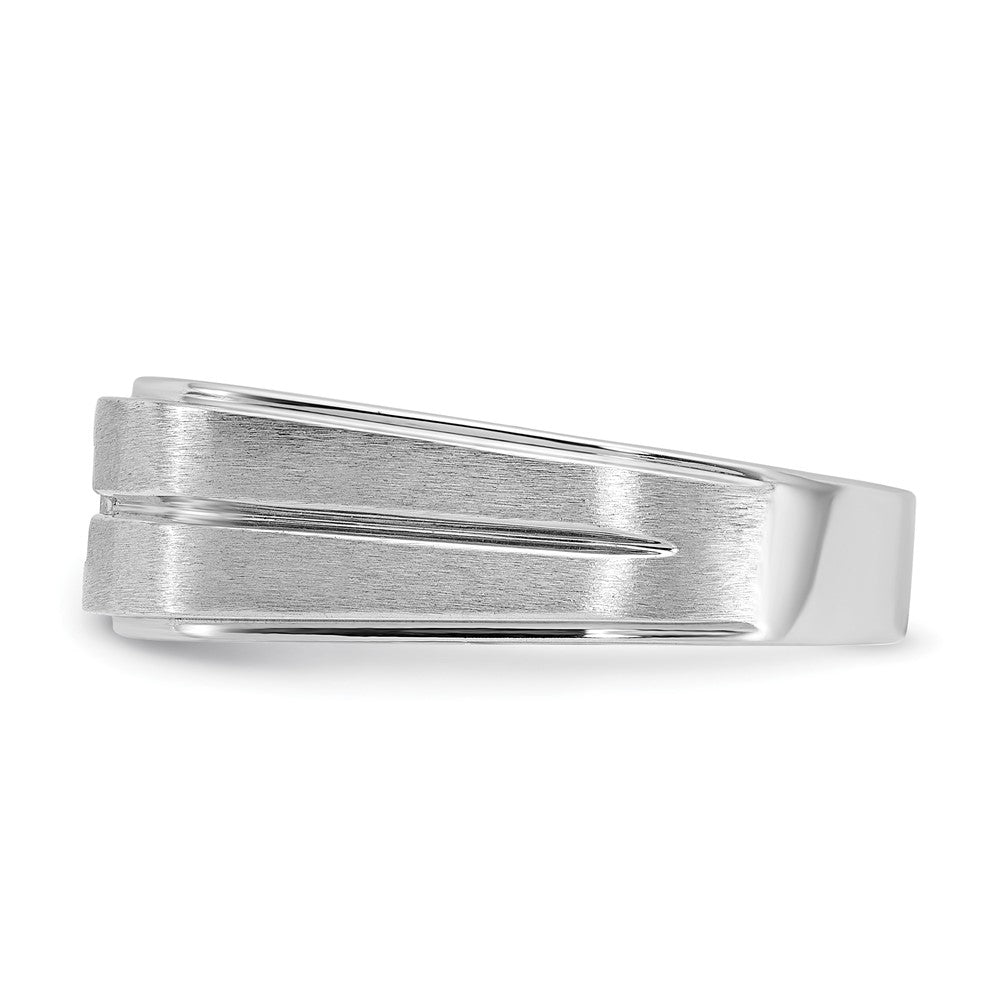 IB Goodman Mens Polished and Satin 1/6 carat Diamond Complete Ring - WBC