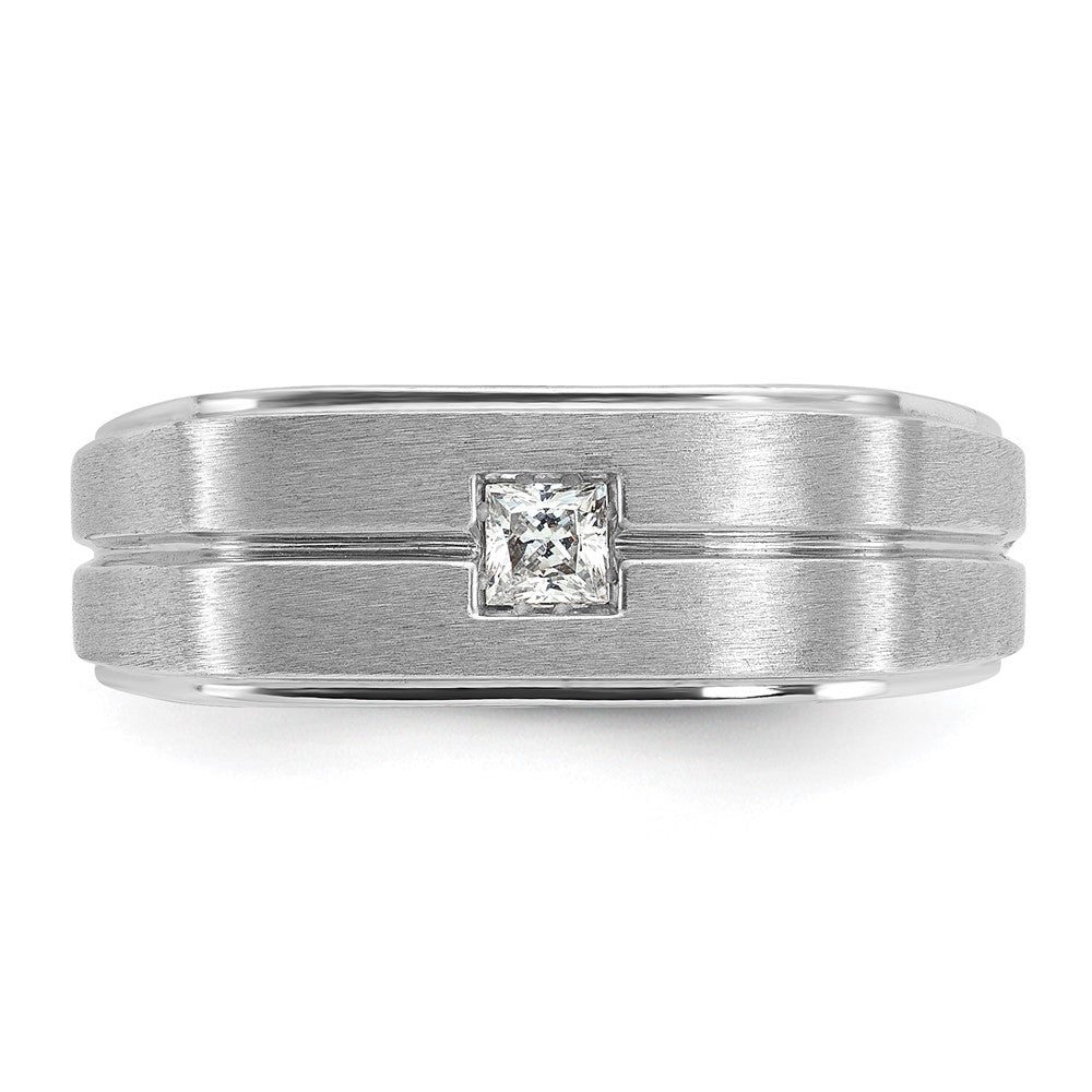 IB Goodman Mens Polished and Satin 1/6 carat Diamond Complete Ring - WBC
