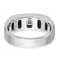 IB Goodman Mens Polished and Satin 1/6 carat Diamond Complete Ring - WBC
