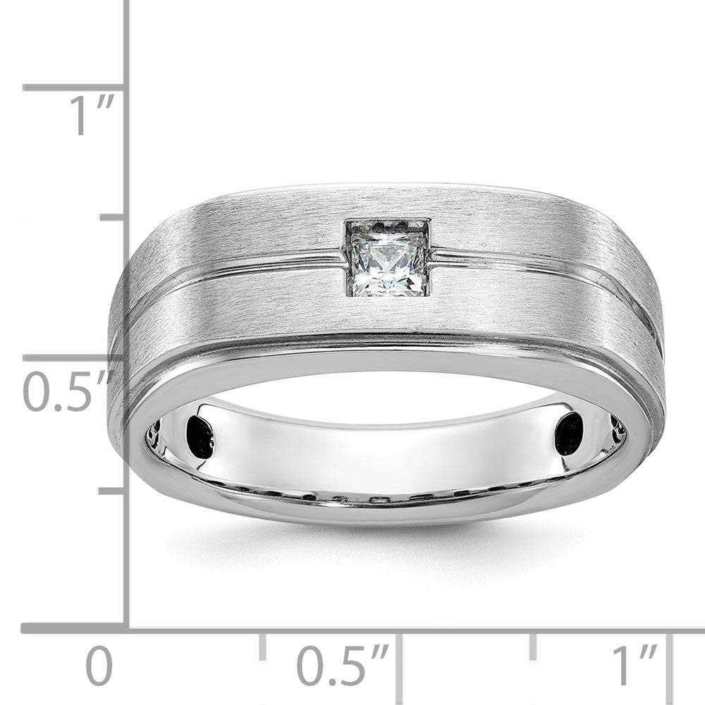 IB Goodman Mens Polished and Satin 1/6 carat Diamond Complete Ring - WBC
