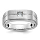 IB Goodman Mens Polished and Satin 1/6 carat Diamond Complete Ring - WBC