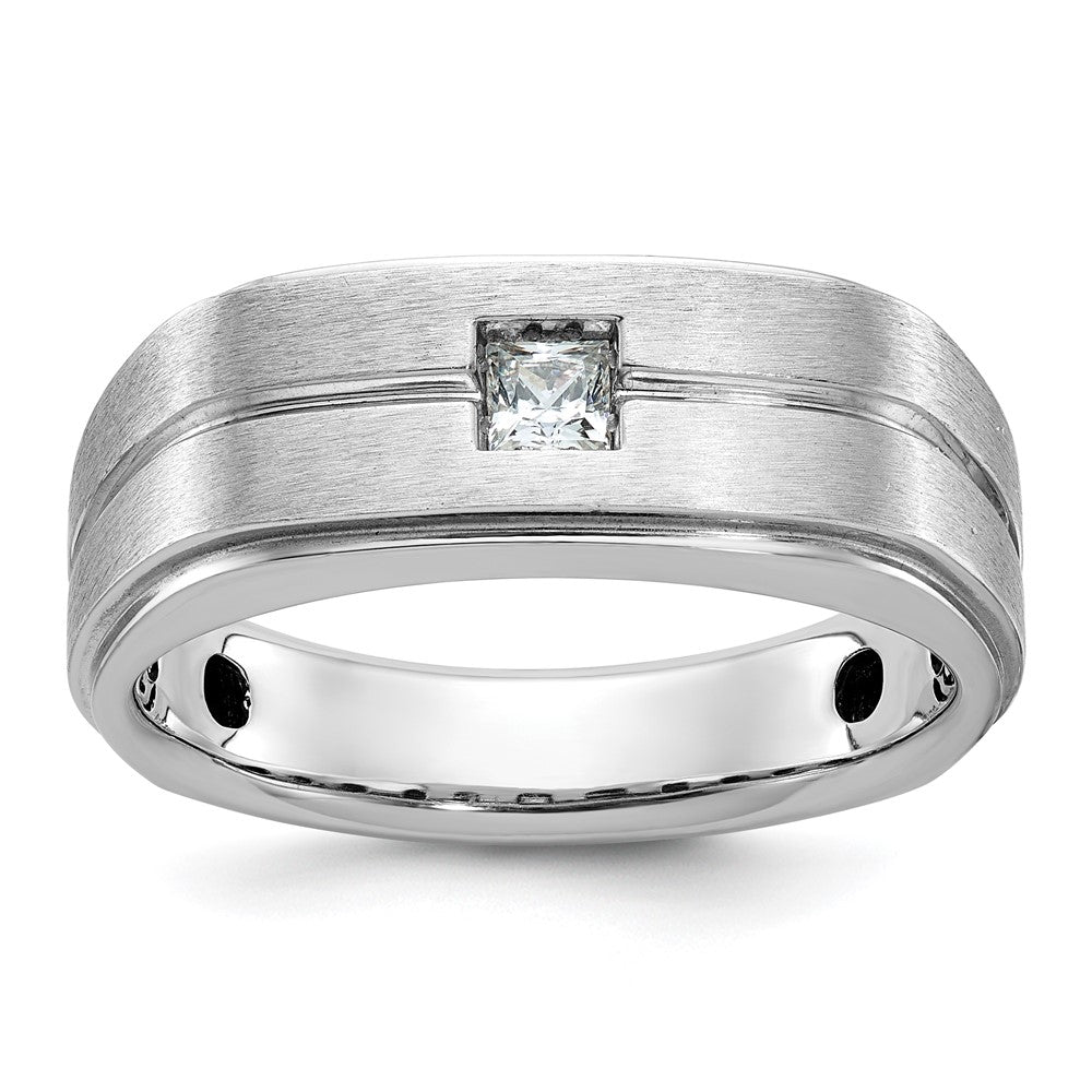 IB Goodman Mens Polished and Satin 1/6 carat Diamond Complete Ring - WBC