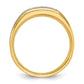 IBGoodman Two-tone with Black Rhodium Men's Polished Satin and Grooved 5-Stone 1/4 Carat AA Quality Diamond Ring - WBC
