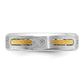 IB Goodman Two-tone Mens Polished and Satin Diamond Complete Ring - WBC