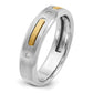 IB Goodman Two-tone Mens Polished and Satin Diamond Complete Ring - WBC