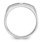 IBGoodman Men's Polished Antiqued and Satin 1/10 Carat AA Quality Diamond Ring - WBC