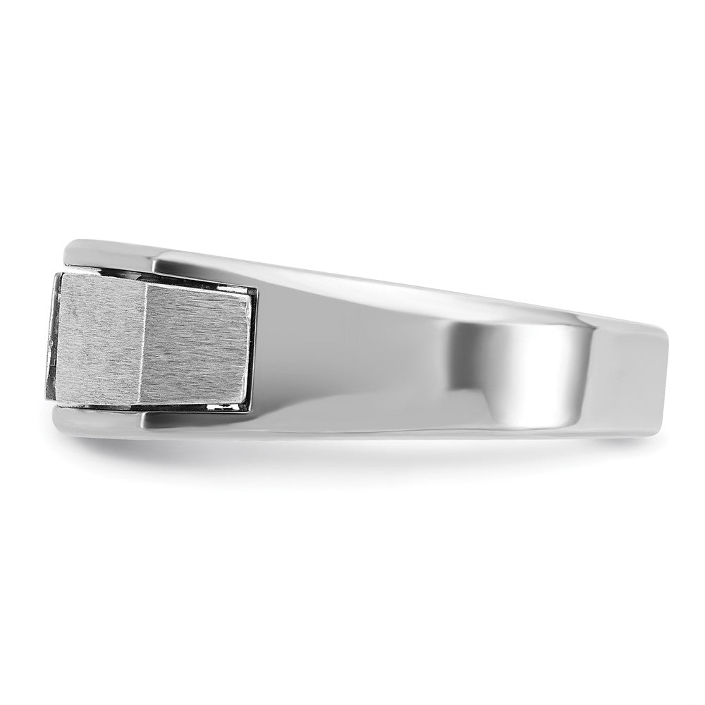 IBGoodman Men's Polished Antiqued and Satin 1/10 Carat AA Quality Diamond Ring - WBC
