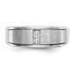 IBGoodman Men's Polished Antiqued and Satin 1/10 Carat AA Quality Diamond Ring - WBC