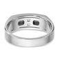 IBGoodman Men's Polished Antiqued and Satin 1/10 Carat AA Quality Diamond Ring - WBC