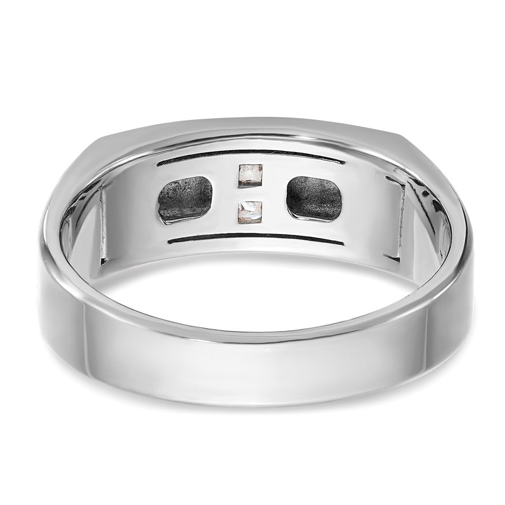 IBGoodman Men's Polished Antiqued and Satin 1/10 Carat AA Quality Diamond Ring - WBC