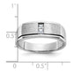 IBGoodman Men's Polished Antiqued and Satin 1/10 Carat AA Quality Diamond Ring - WBC