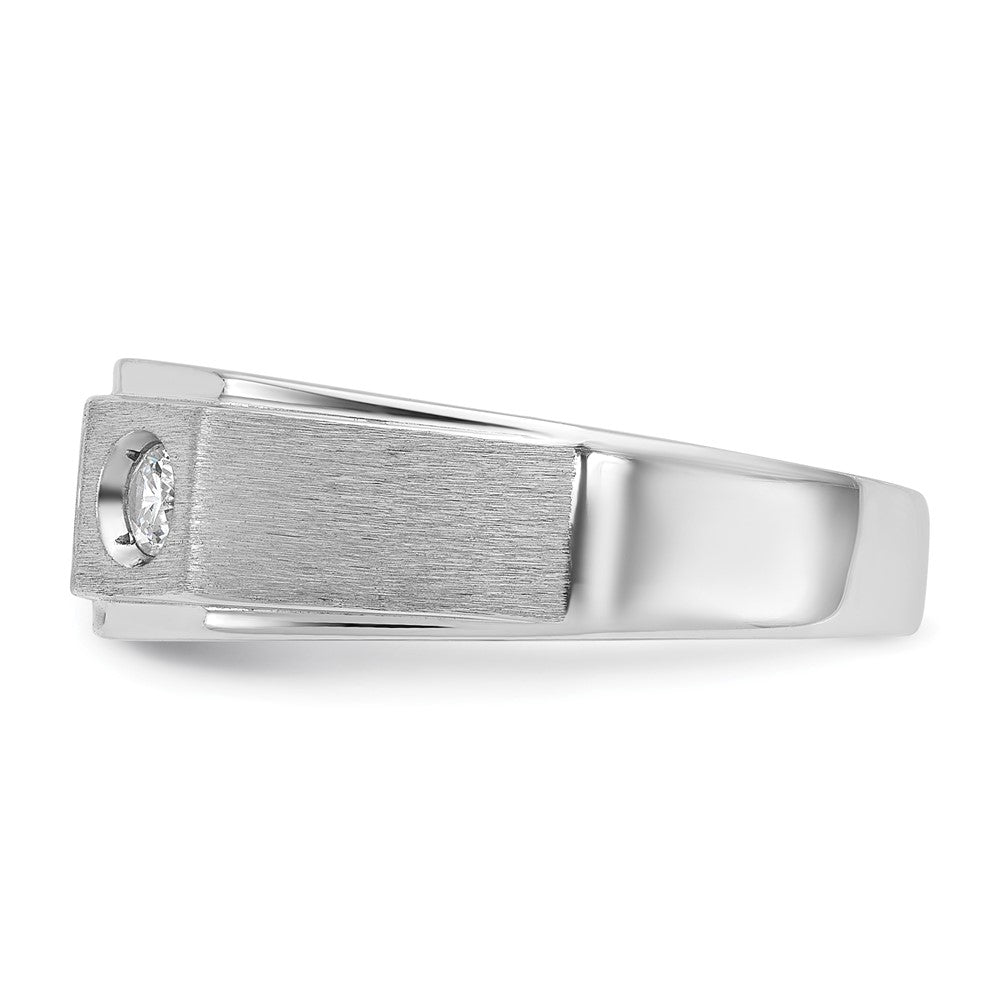 IB Goodman Mens Polished and Satin 3/8 carat Diamond Complete Ring - WBC