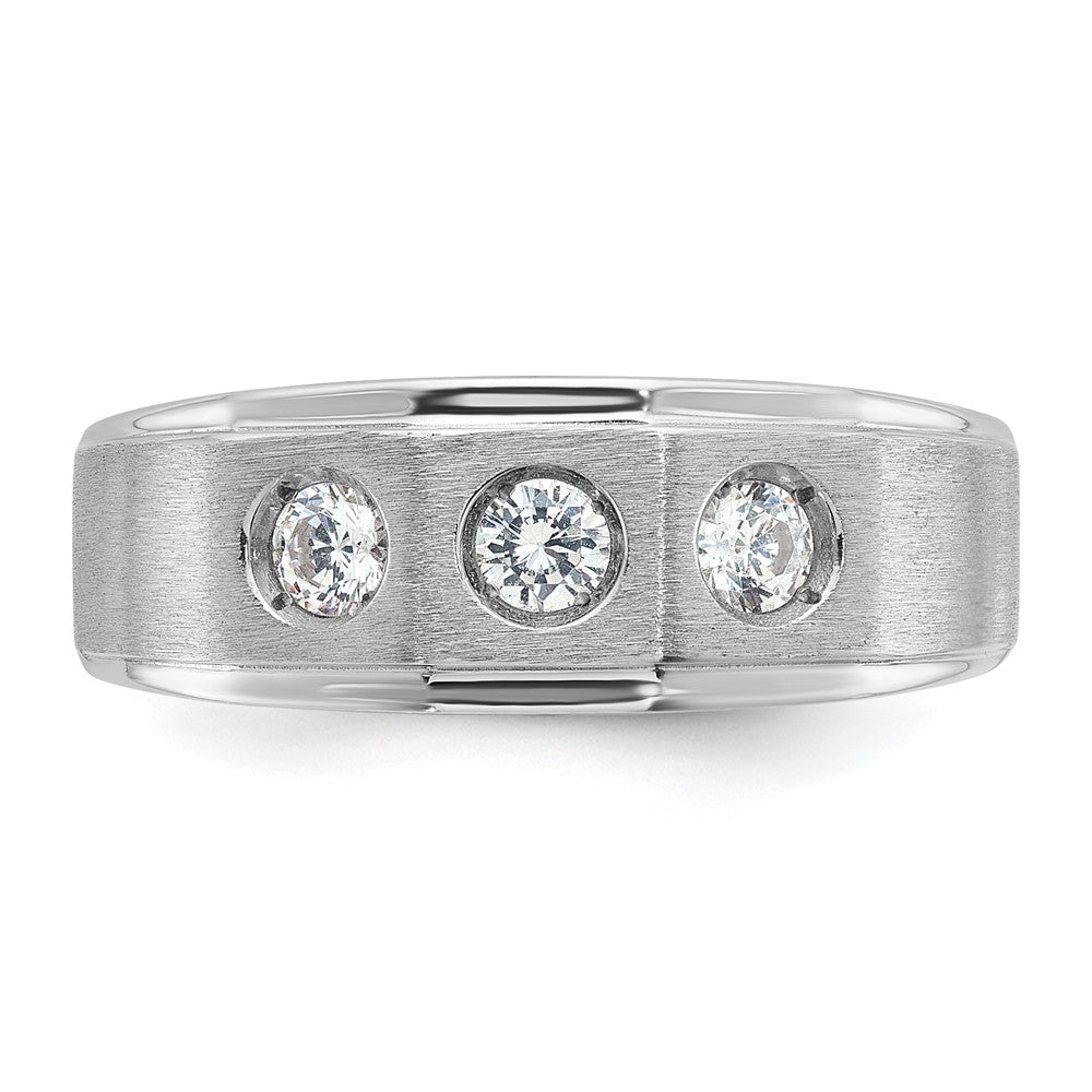 IB Goodman Mens Polished and Satin 3/8 carat Diamond Complete Ring - WBC
