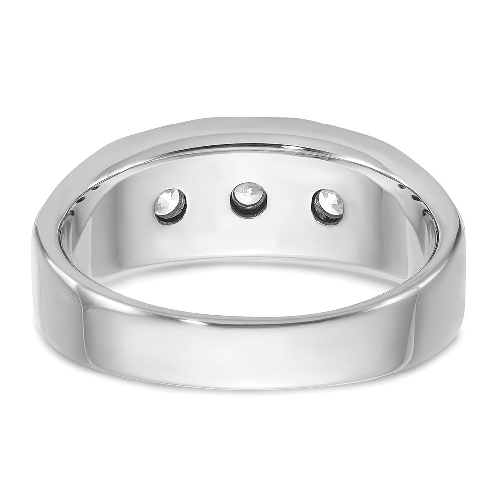 IB Goodman Mens Polished and Satin 3/8 carat Diamond Complete Ring - WBC