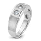 IB Goodman Mens Polished and Satin 3/8 carat Diamond Complete Ring - WBC