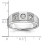 IB Goodman Mens Polished and Satin 3/8 carat Diamond Complete Ring - WBC
