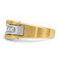 IB Goodman Two-tone Mens Polished Satin and Grooved 7-Stone 1/2 Carat AA Diamond Ring - WBC