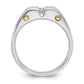 IB Goodman Two-tone Mens Polished and Satin Channel-set 3-Stone 3/4 Carat AA Diamond Ring - WBC