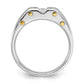 IB Goodman Two-tone Mens Polished and Satin 1/4 carat Diamond Complete Ring - WBC